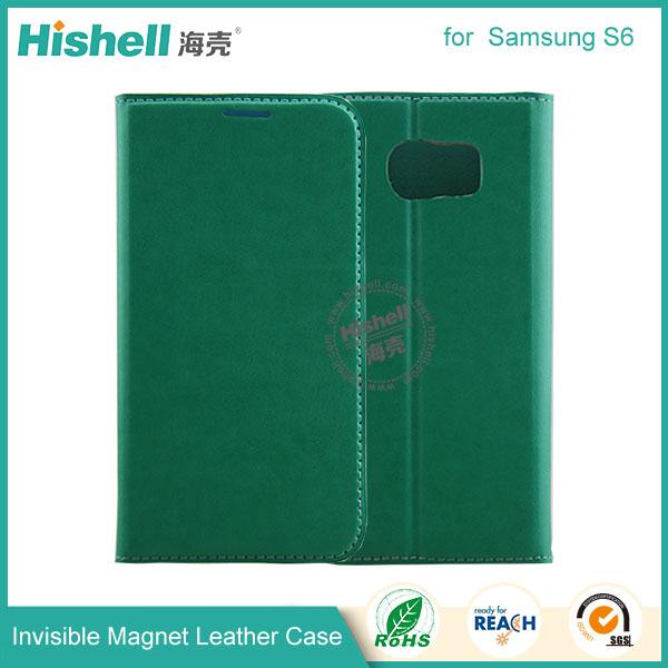 Invisible Magnet Leather Case for samsung s6-2.jpg