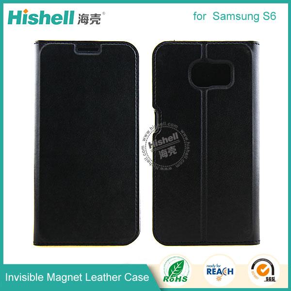 Invisible Magnet Leather Case for samsung s6-3.jpg