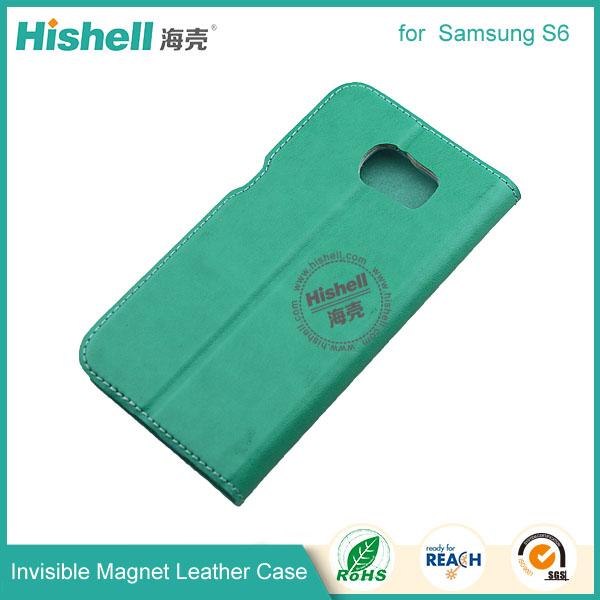 Invisible Magnet Leather Case for samsung s6-4.jpg