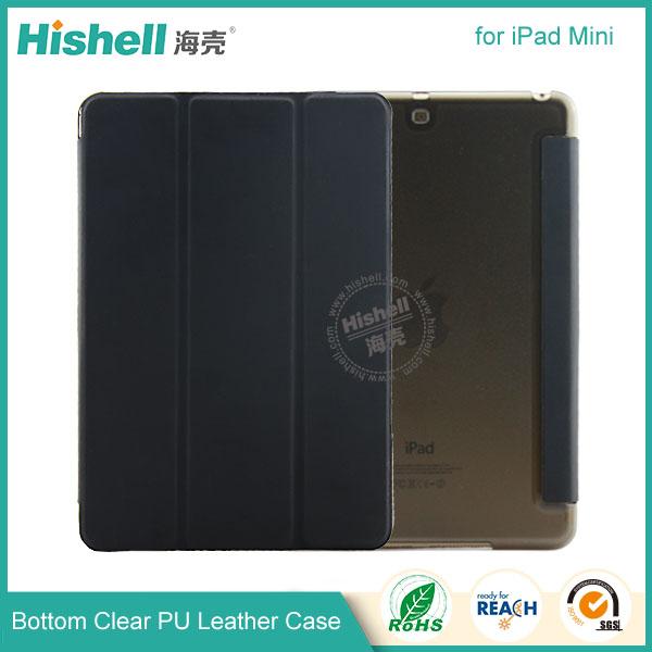 Bottom clear PU leather case for ipad mini-6.jpg