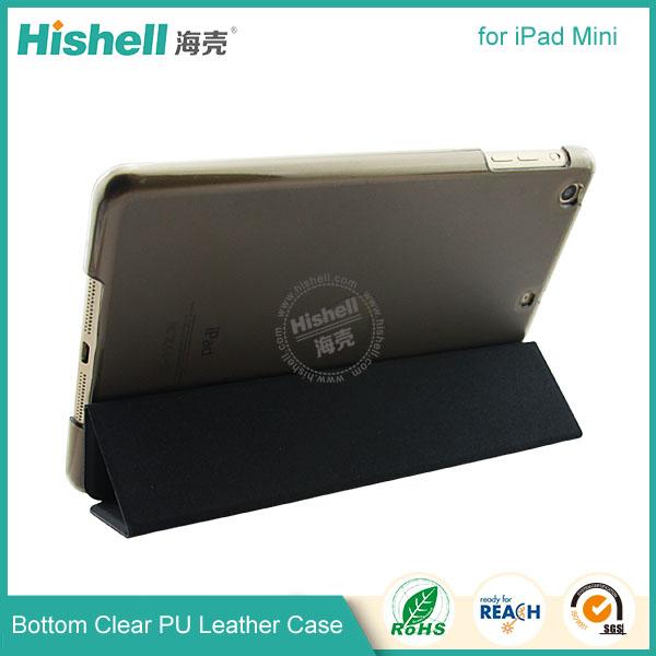 Bottom clear PU leather case for ipad mini-3.jpg