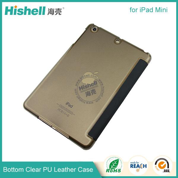 Bottom clear PU leather case for ipad mini-1.jpg