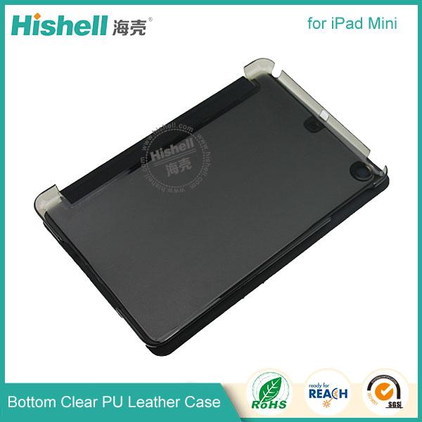 Bottom clear PU leather case for ipad mini-5.jpg