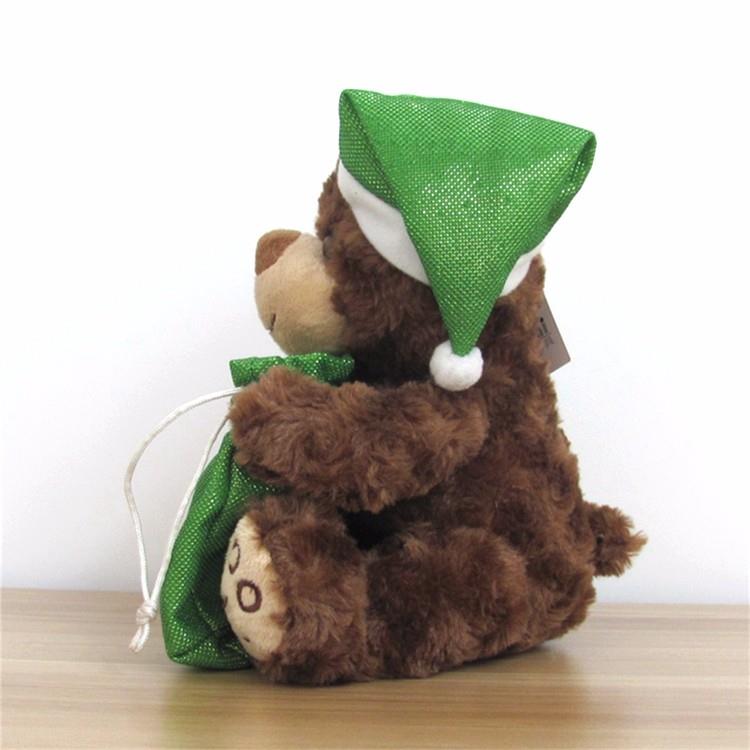 animal plush gift small teddy bear with green lucky bag for christmas (6).jpg