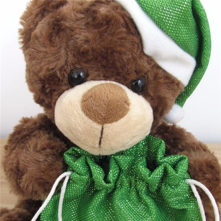 animal plush gift small teddy bear with green lucky bag for christmas (5).jpg