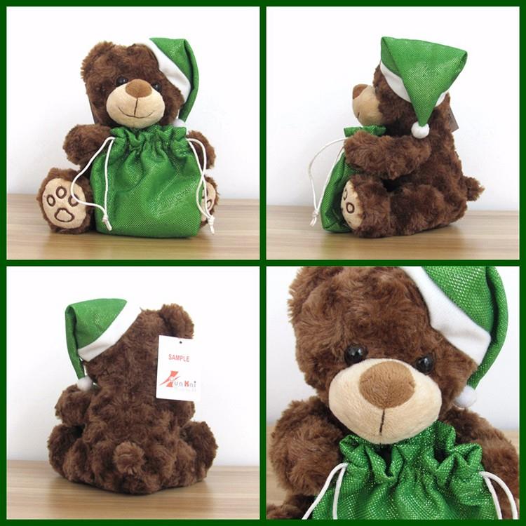 animal plush gift small teddy bear with green lucky bag for christmas (2).jpg
